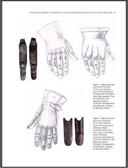 Rijkelijkhuizen, M. & M. Volken, 2017, A poor man’s armour? – Late medieval leather armour from excavations in the Netherlands. In: Q. Mould (ed.), Leather in warfare: Attack, Defence and the Unexpected. Royal Armouries Conference Proceedings, in association with the Archaeological Leather Group.